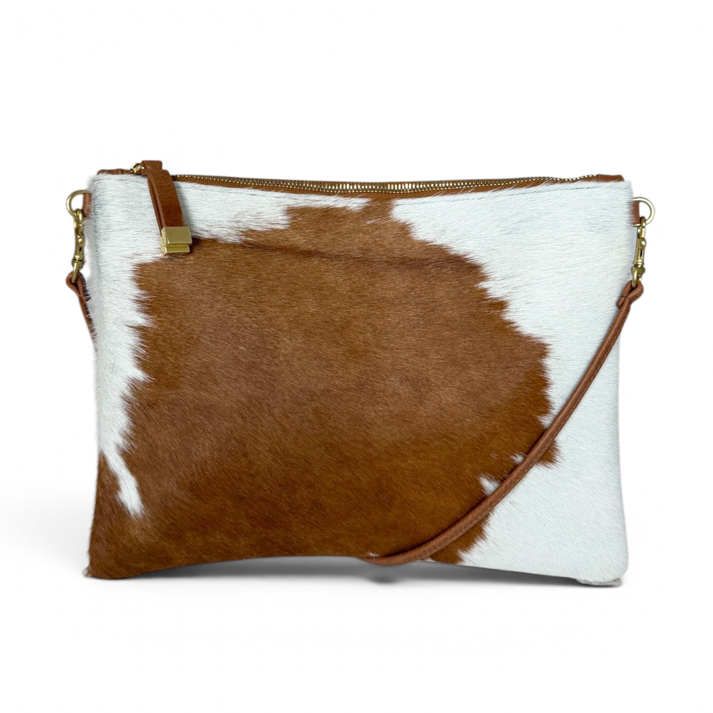 MADISON CROSSBODY | TAN and WHITE CALF HAIR - K.Slade