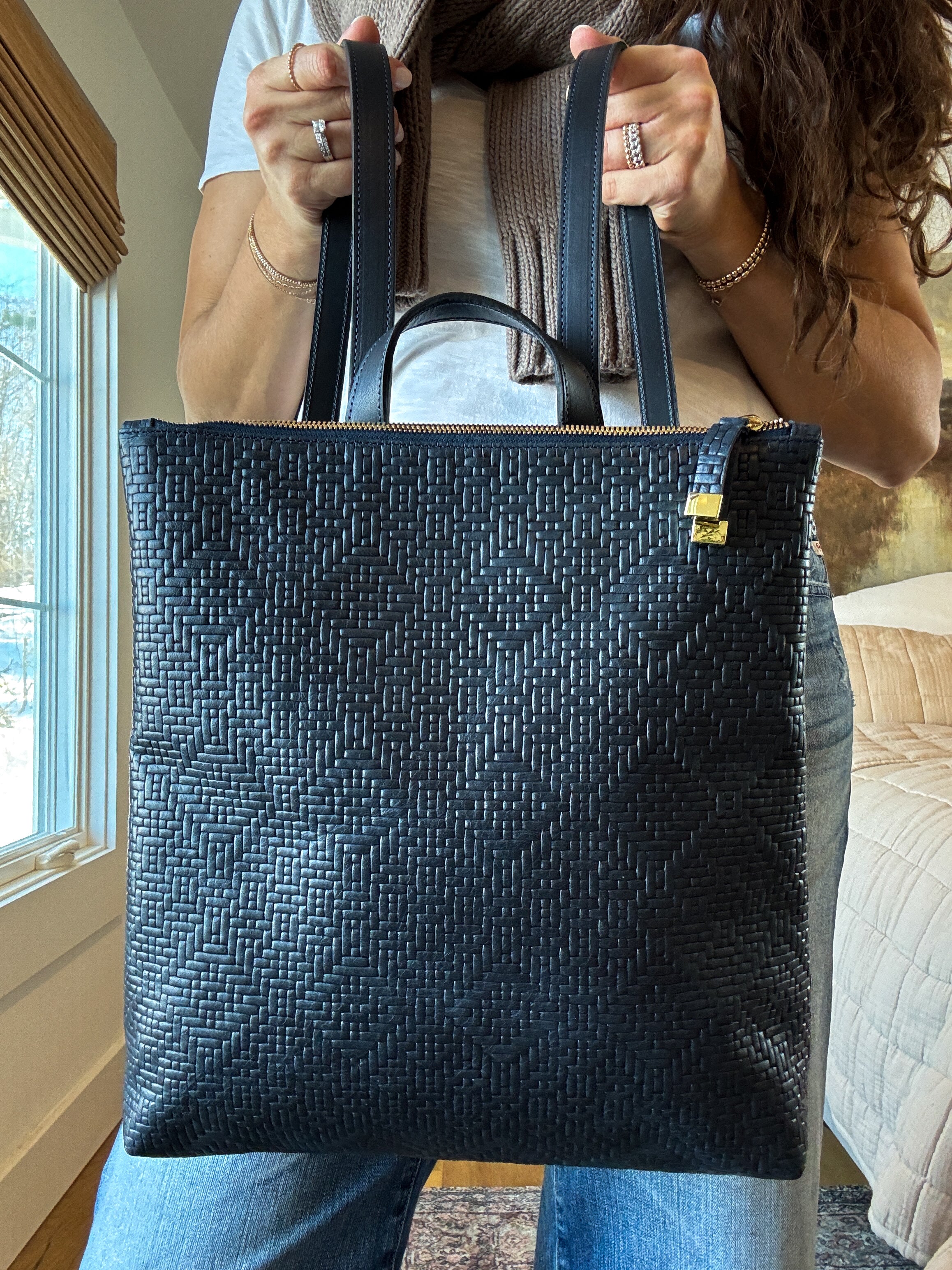 FRANNY BACKPACK | NAVY WOVEN ARGYLE - K.Slade
