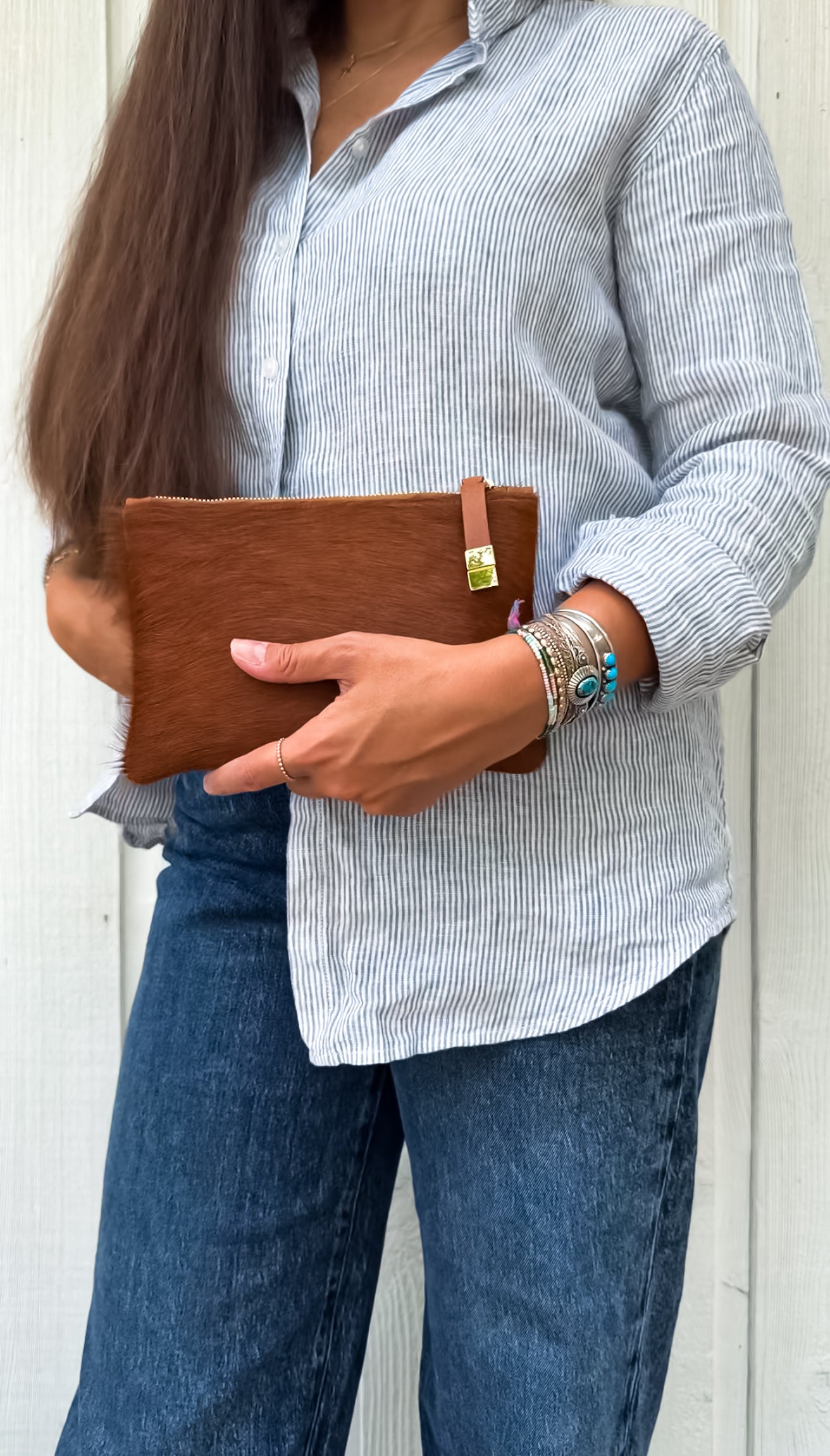 TIP POUCH | TAN CALF HAIR