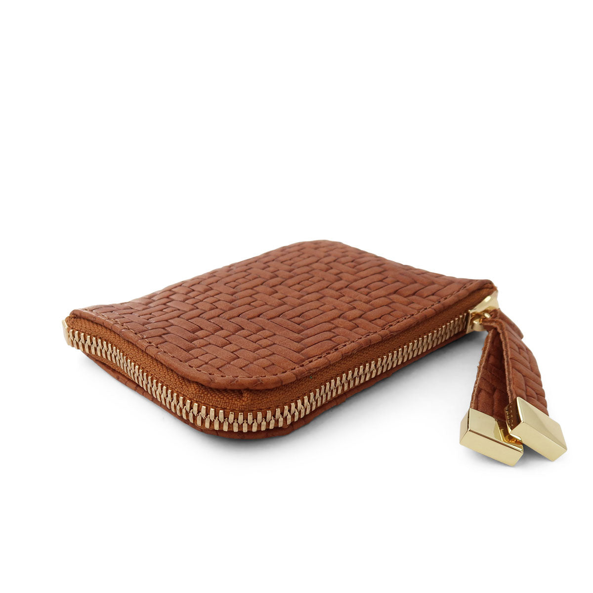 Zip Wallet | Saddle Woven Argyle