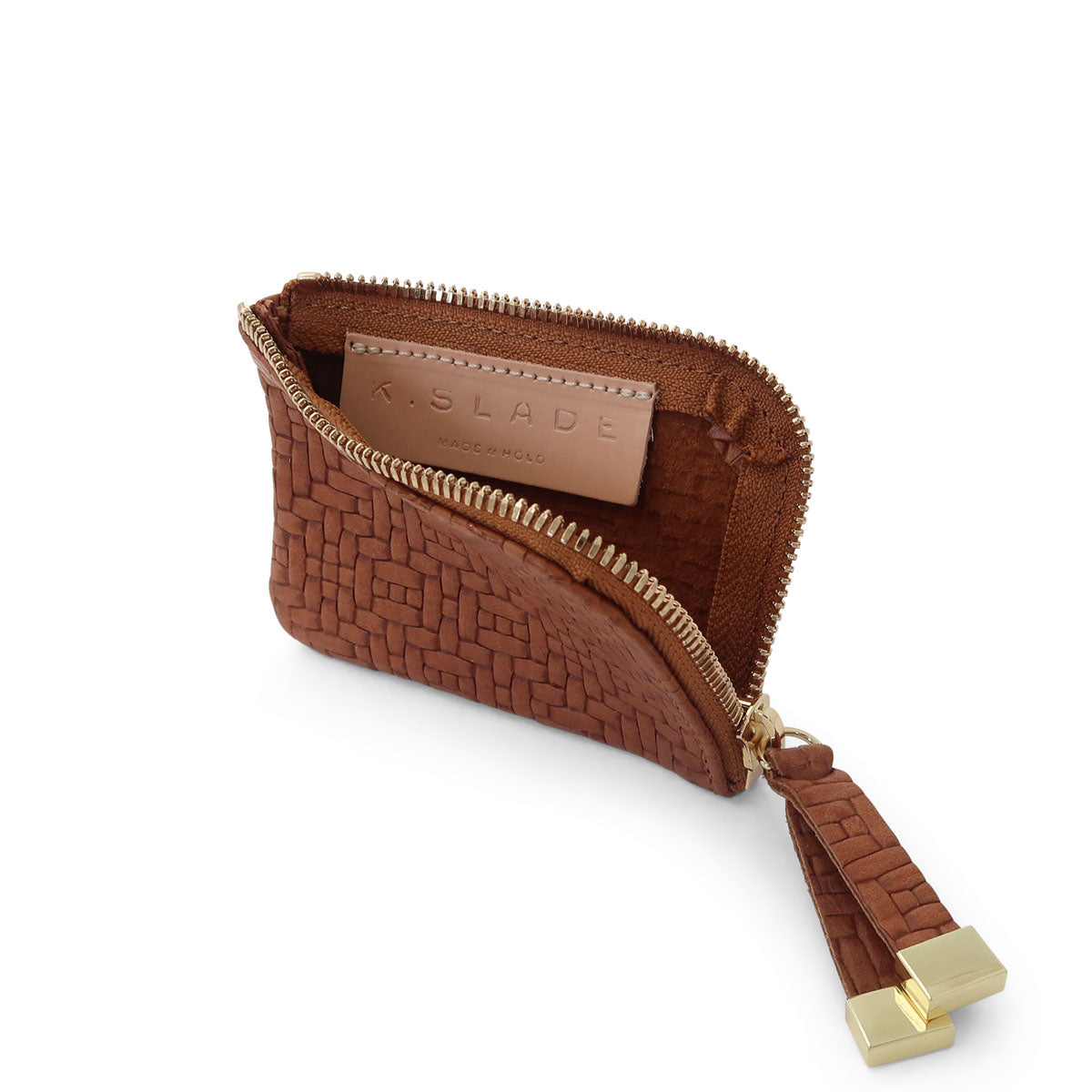 Zip Wallet | Saddle Woven Argyle