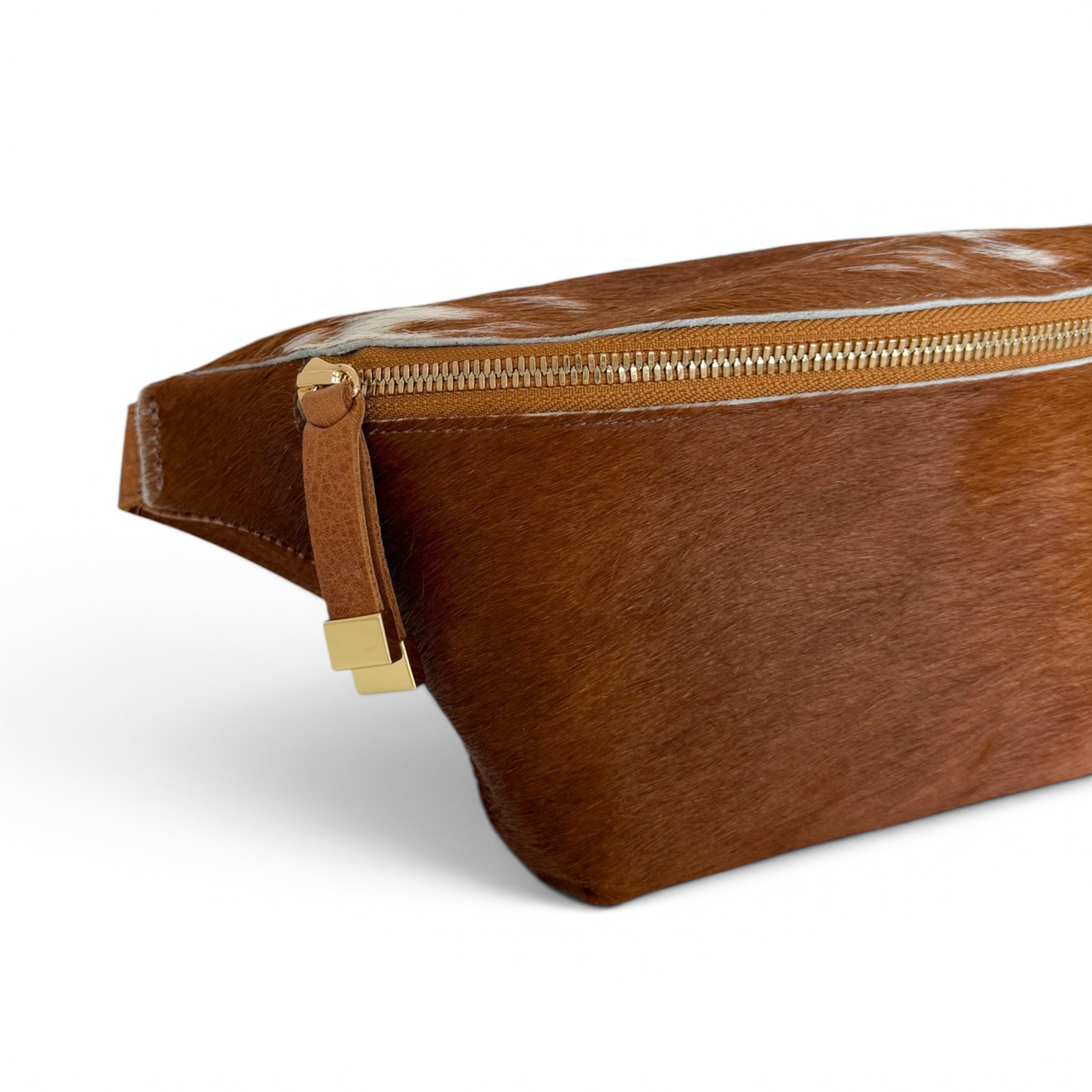 FANNY PACK | TAN and WHITE CALF HAIR - K.Slade