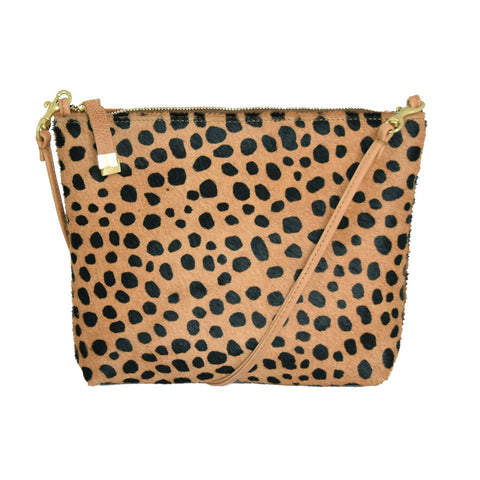 ABBEY CROSSBODY | CHEETAH W/ BLACK ZIPPER - K.Slade