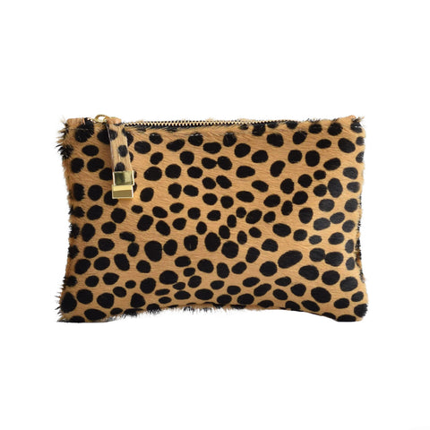 TIP POUCH | CHEETAH W/ BLACK ZIPPER - K.Slade