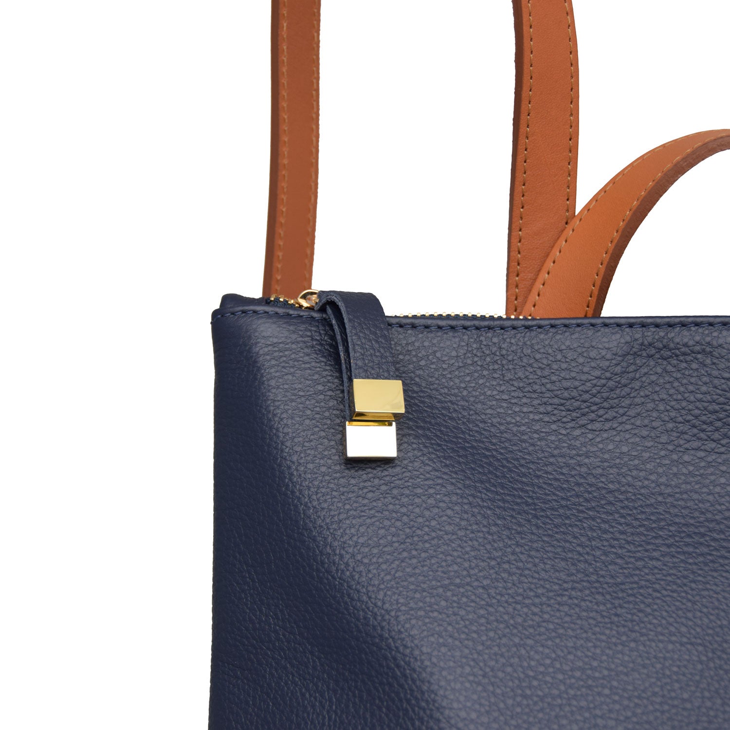 FRANNY BACKPACK | NAVY WITH TAN STRAPS - K.Slade