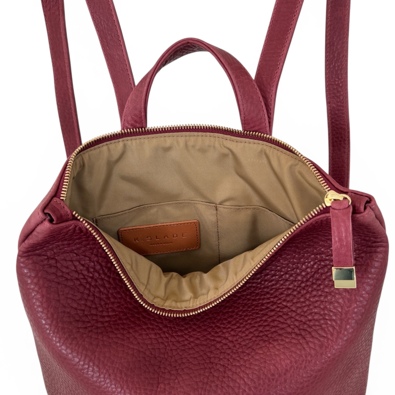 burgundy oxblood leather backpack Franny Backpack
