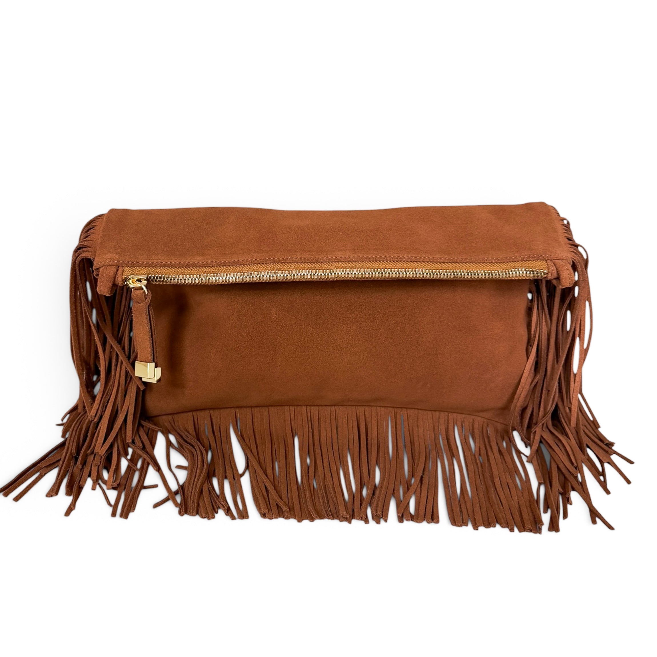 MADISON CLUTCH | TOBACCO FRINGE - K.Slade