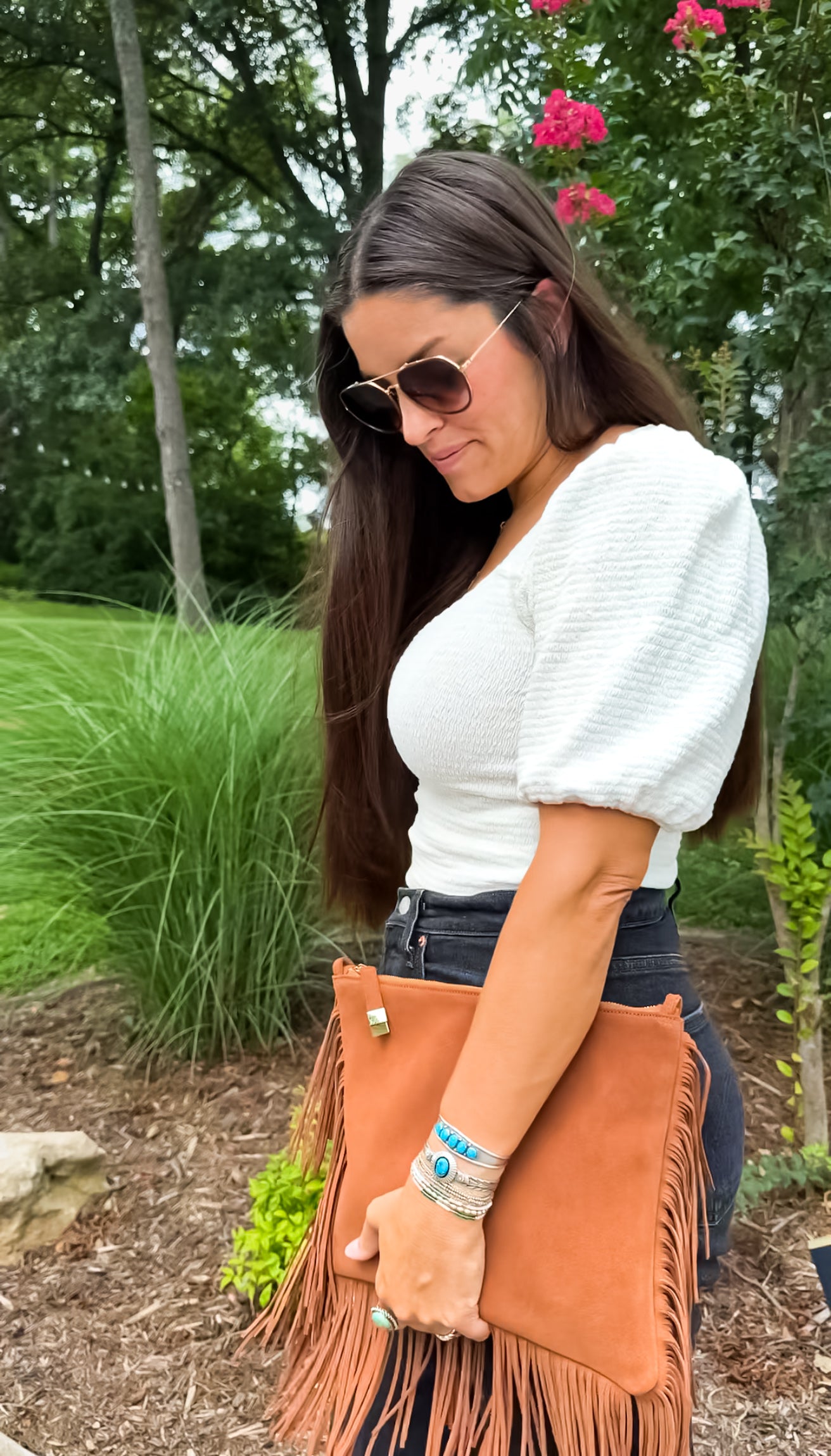 MADISON CLUTCH | TOBACCO FRINGE
