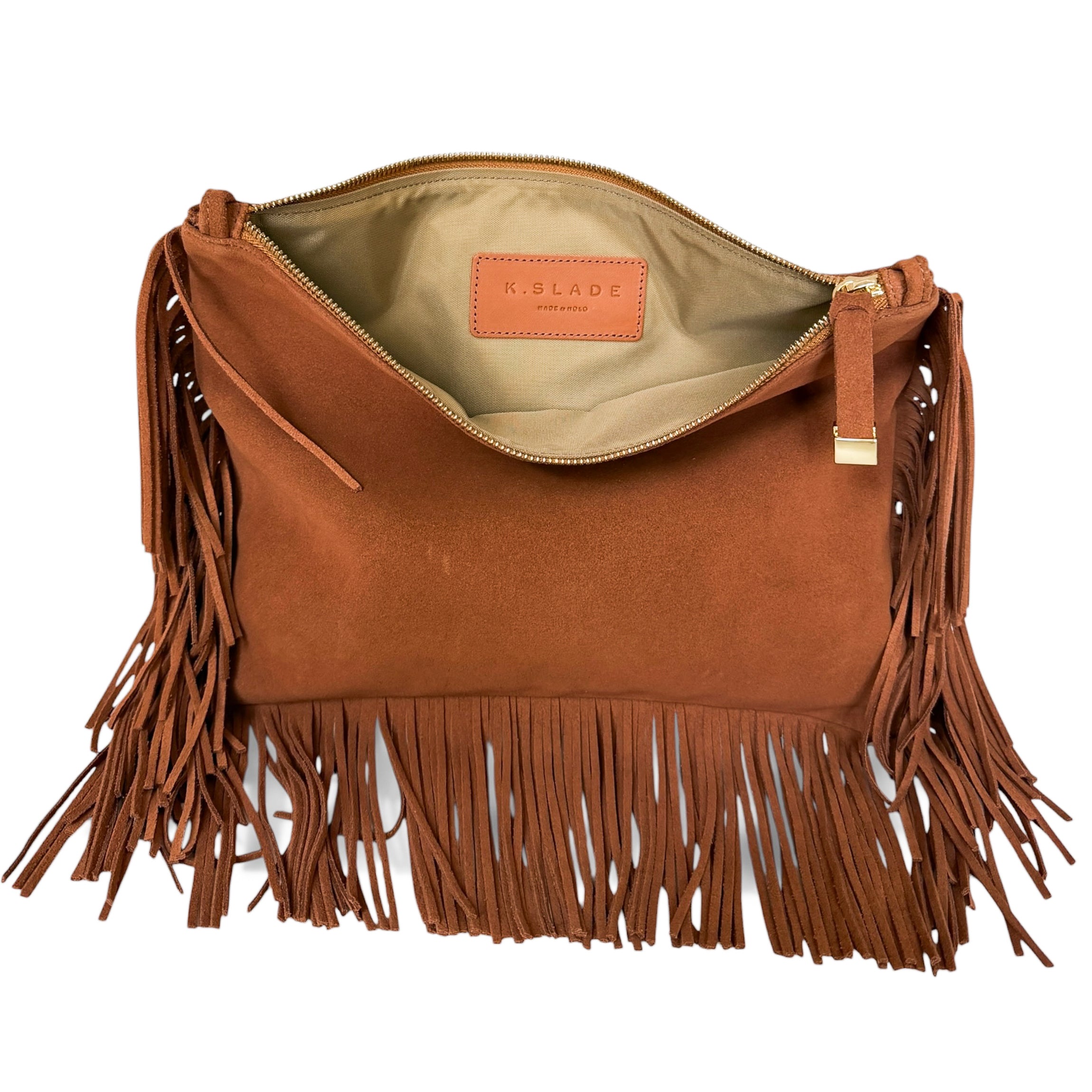 MADISON CLUTCH | TOBACCO FRINGE - K.Slade