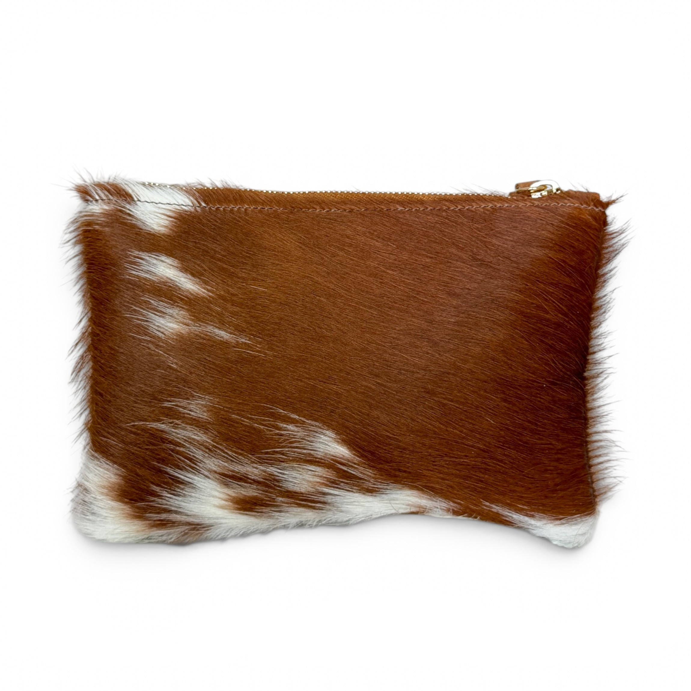 TIP POUCH | TAN and WHITE CALF HAIR - K.Slade