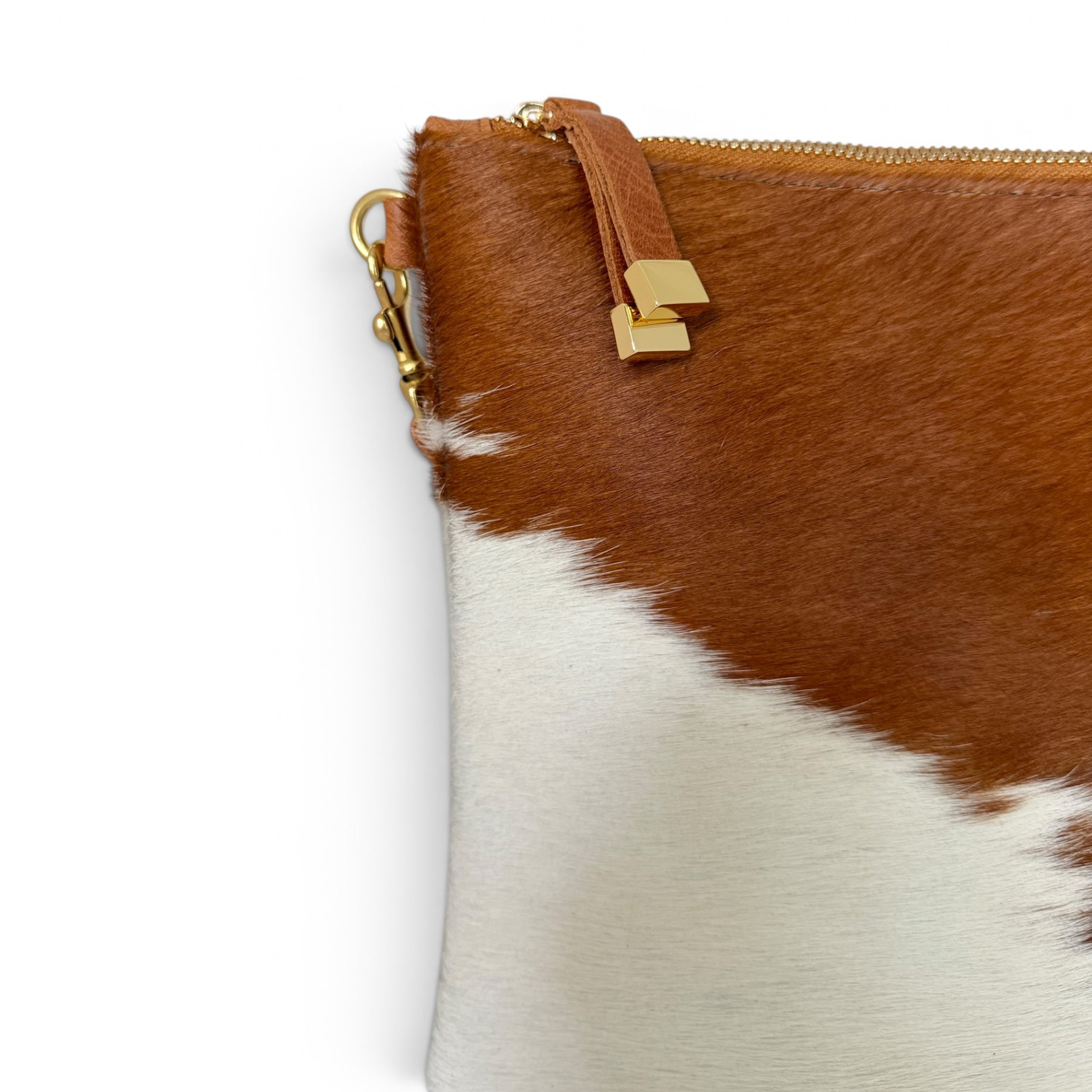 MADISON CROSSBODY | TAN and WHITE CALF HAIR - K.Slade
