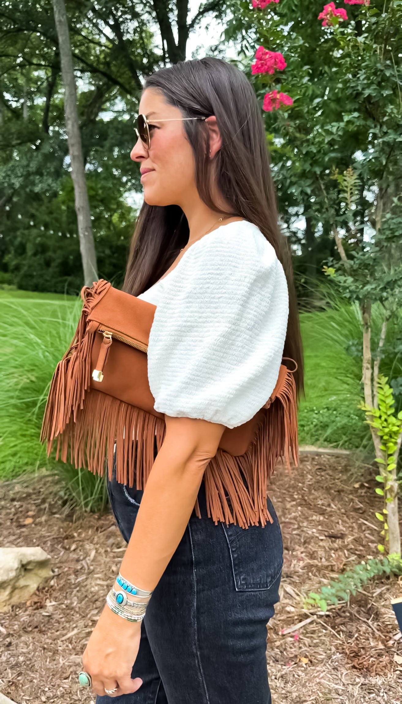 MADISON CLUTCH | TOBACCO FRINGE