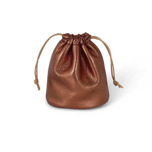 Round Drawstring Pouch | Bronze