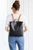 FRANNY BACKPACK | BLACK WITH TAN STRAPS - K.Slade