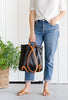 FRANNY BACKPACK | BLACK WITH TAN STRAPS - K.Slade