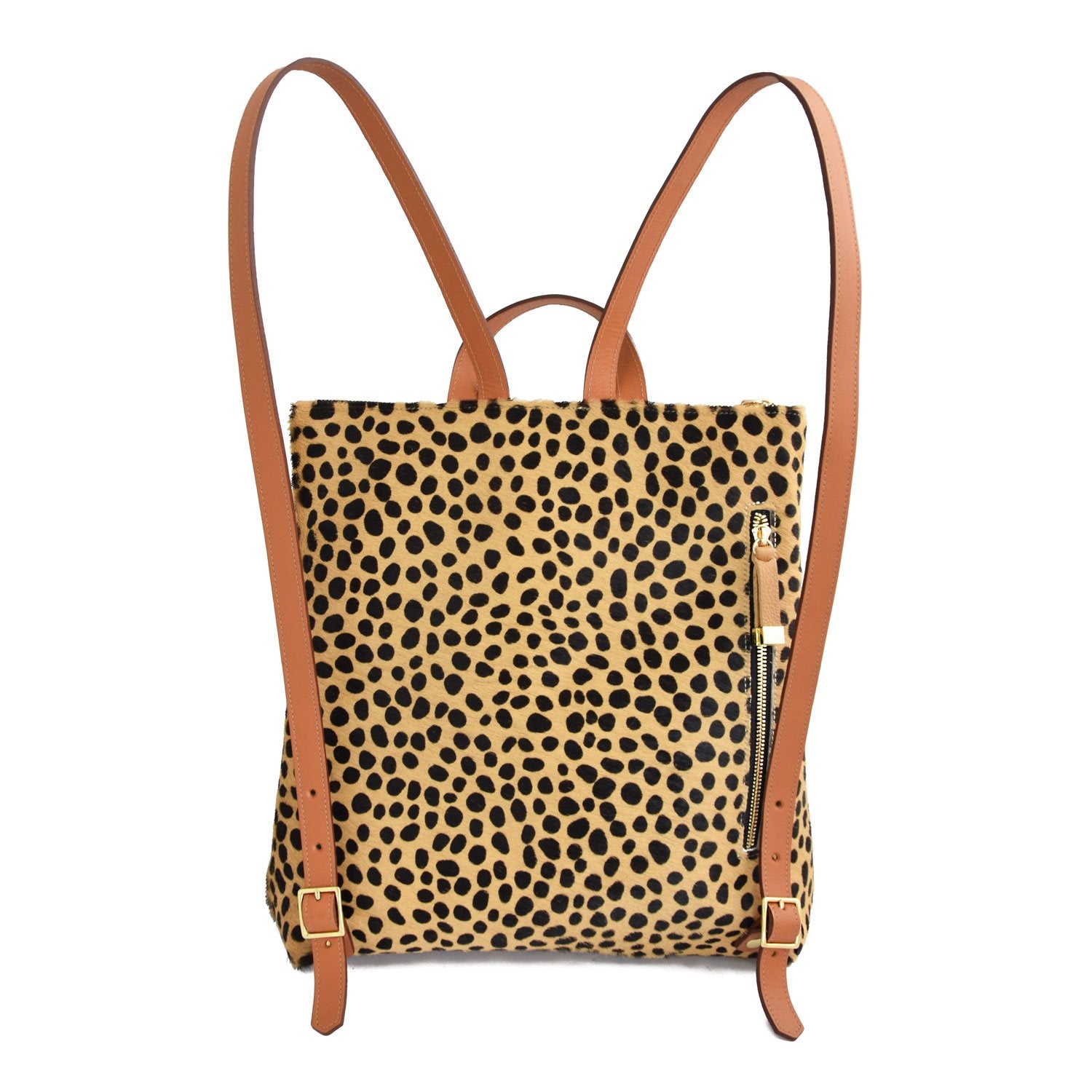 Franny Backpack | Cheetah W/ Black Zipper - K.Slade