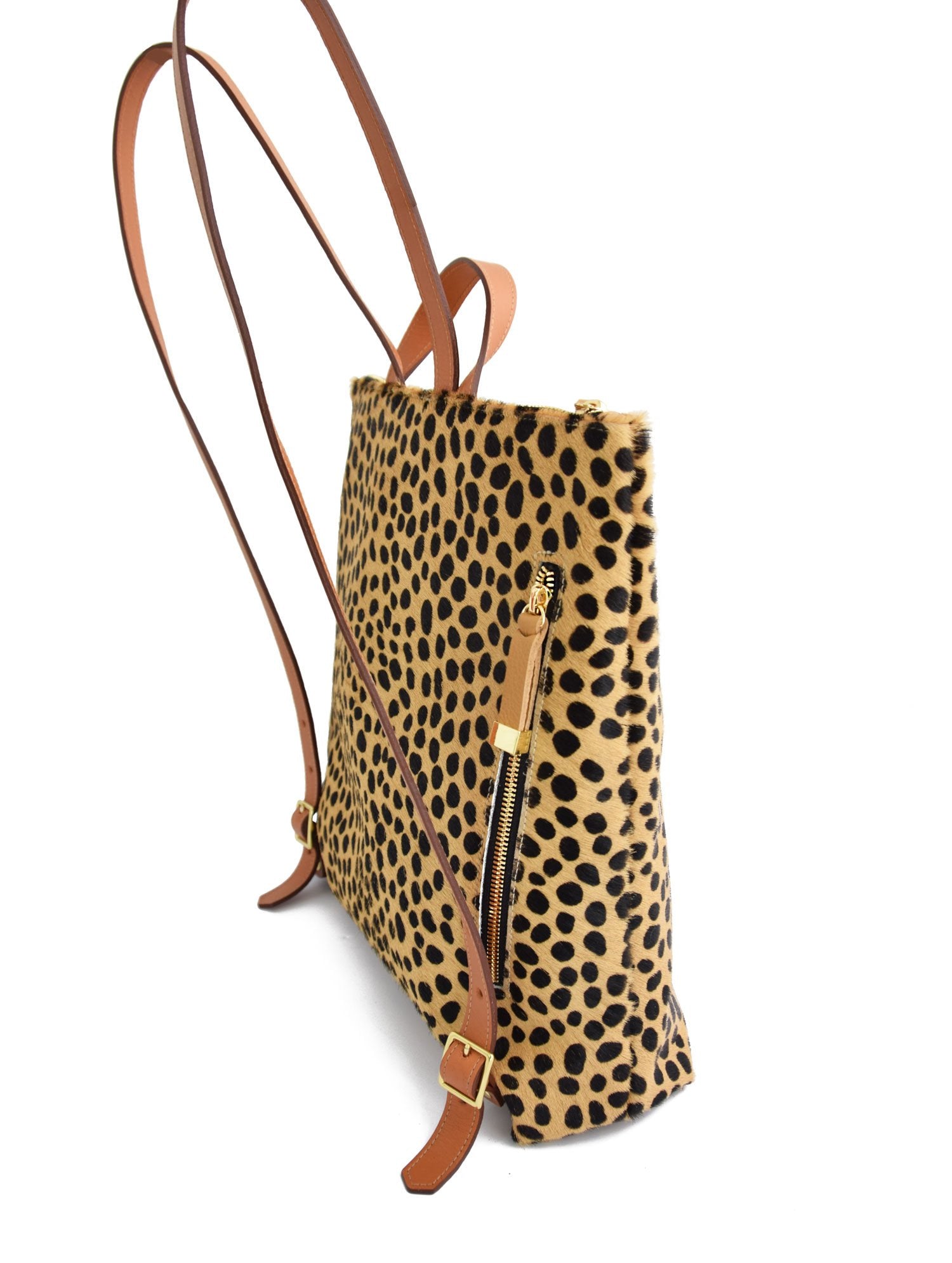 Franny Backpack | Cheetah W/ Black Zipper - K.Slade