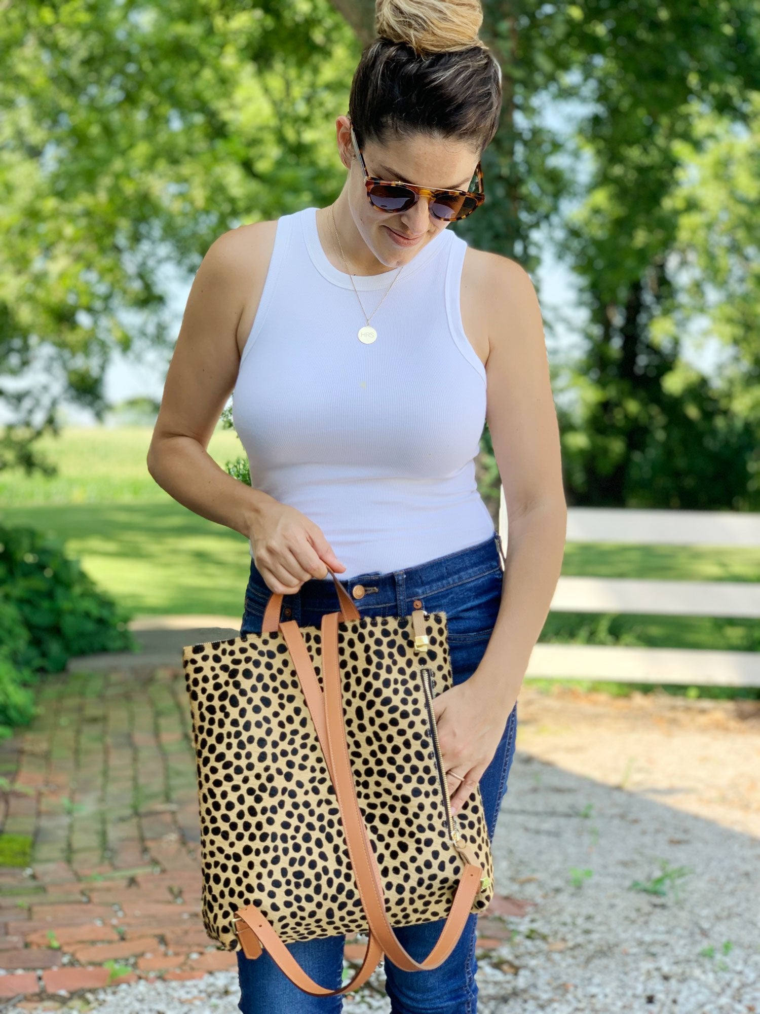 Franny Backpack | Cheetah W/ Black Zipper - K.Slade