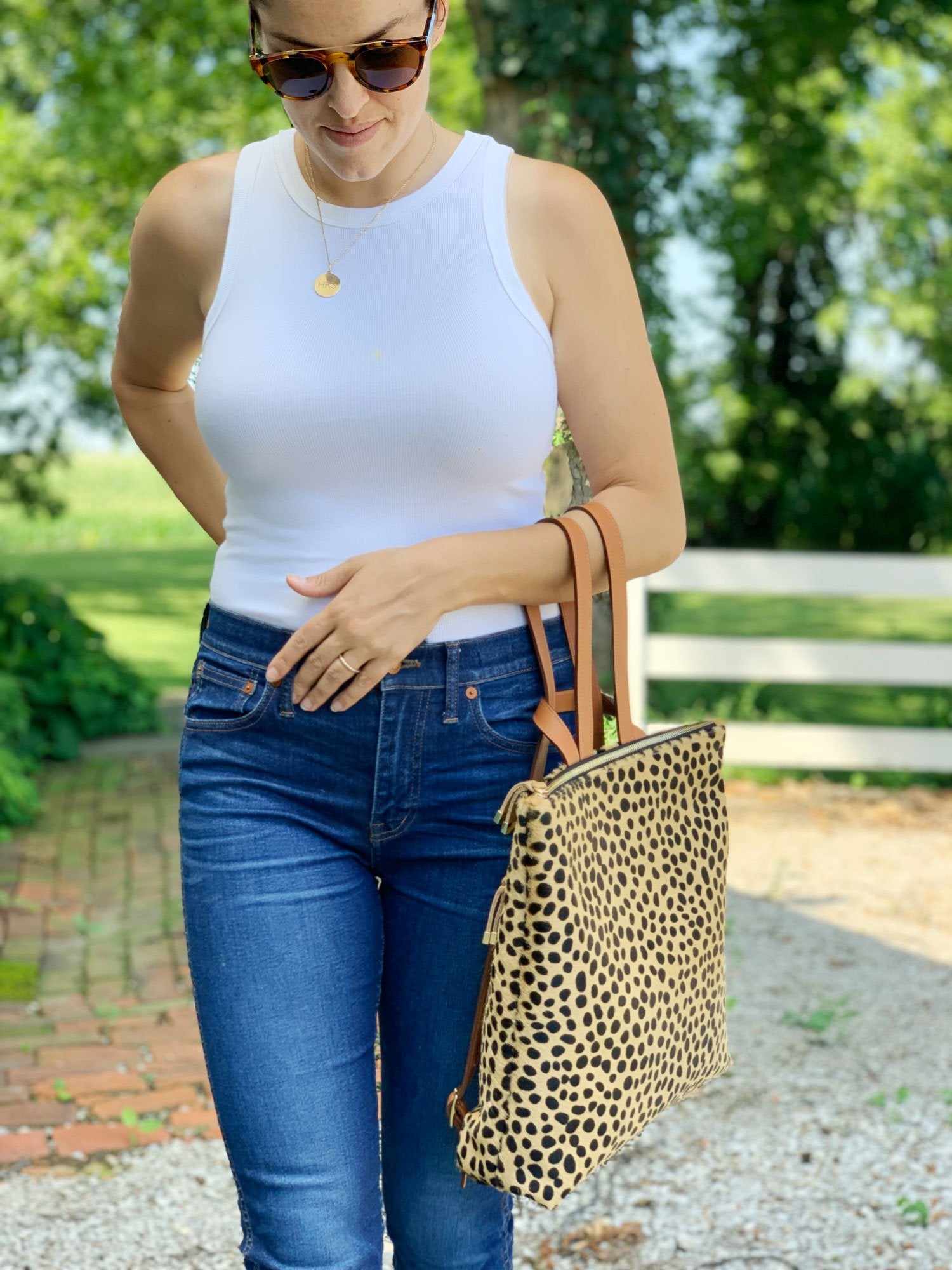 Franny Backpack | Cheetah W/ Black Zipper - K.Slade