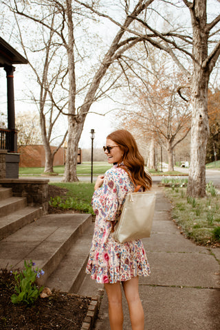 FRANNY BACKPACK  BLACK WITH TAN STRAPS - K.Slade