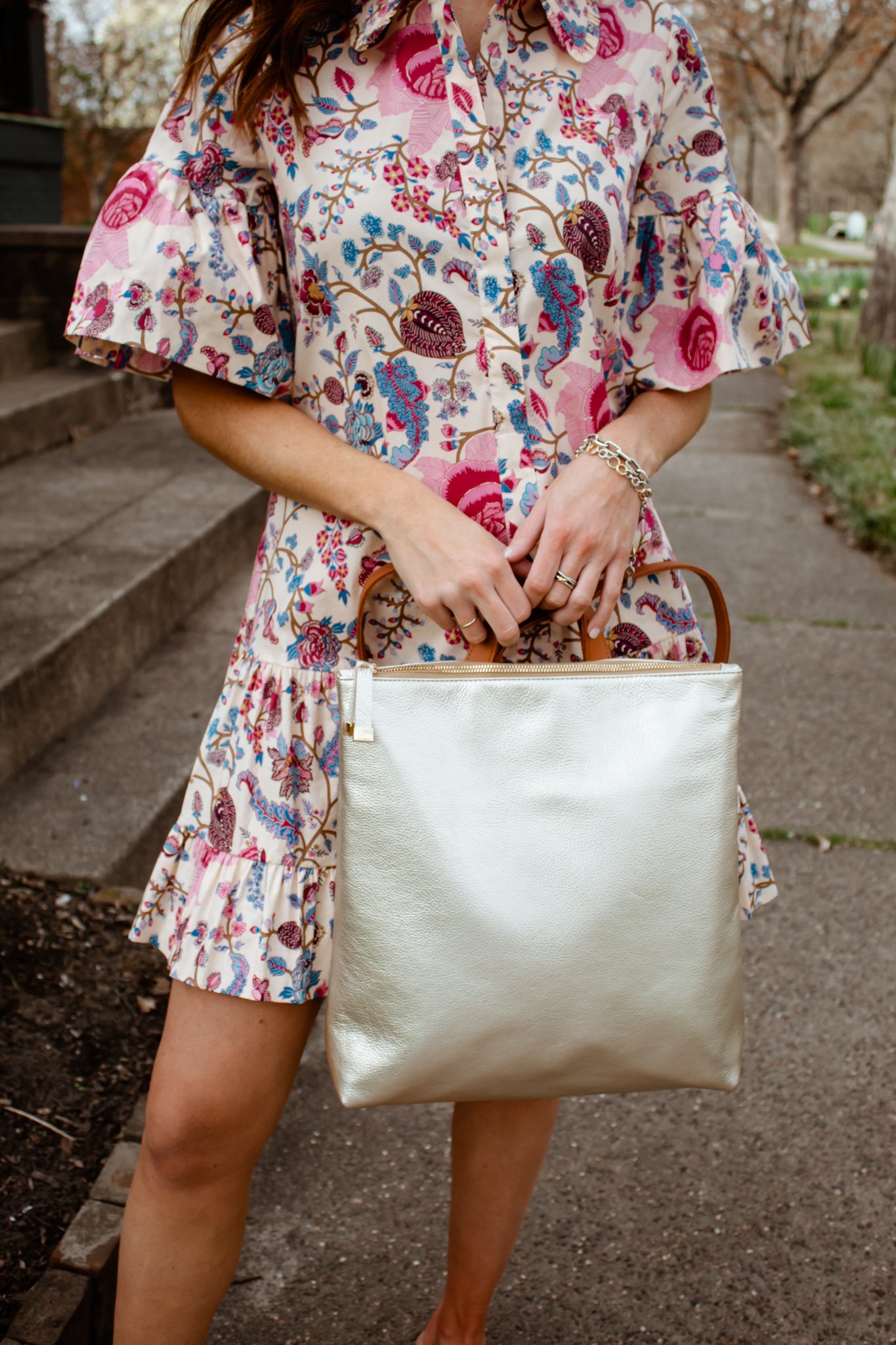 FRANNY BACKPACK  NAVY WITH TAN STRAPS - K.Slade