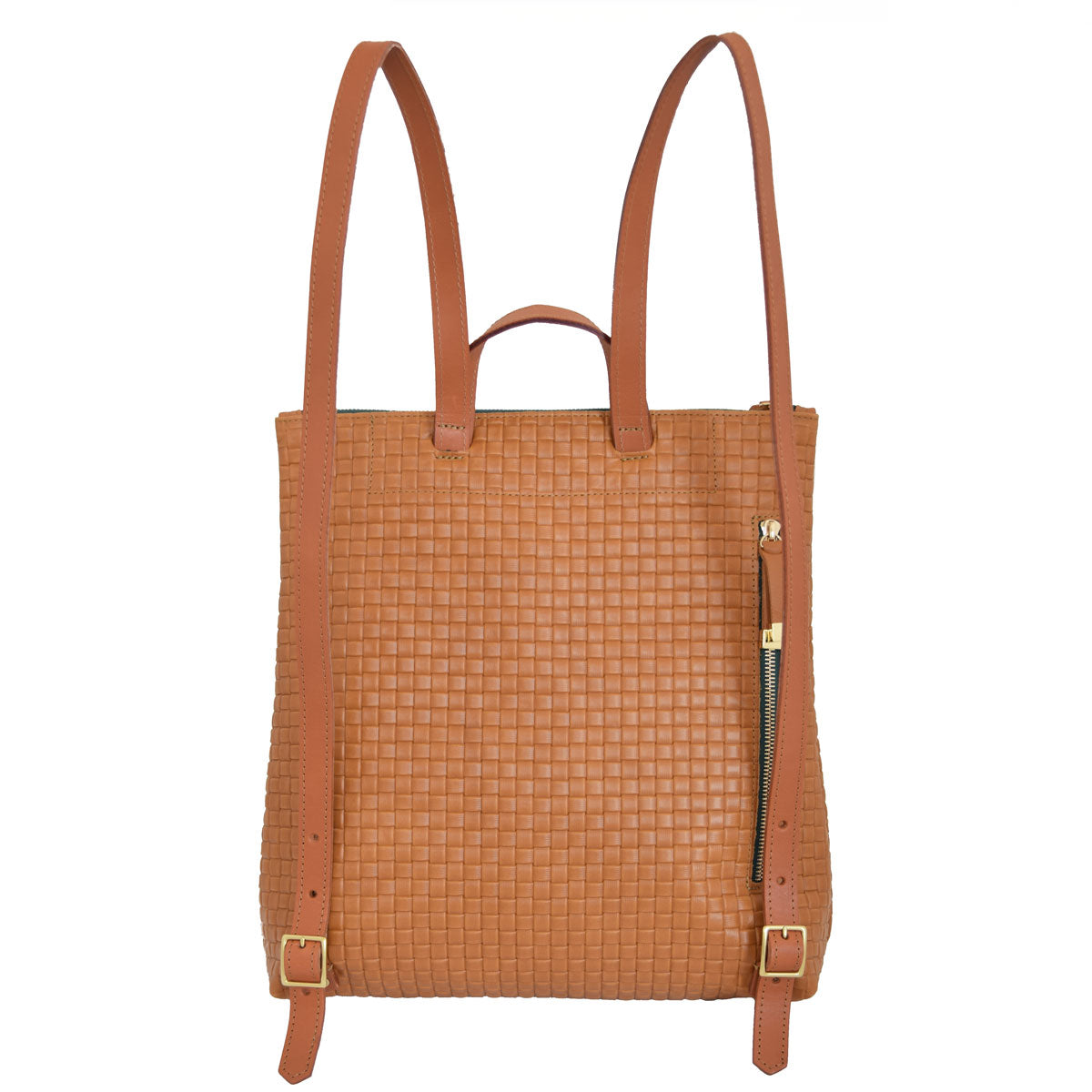 FRANNY BACKPACK | TAN WEAVE/ MOSS ZIPPER - K.Slade