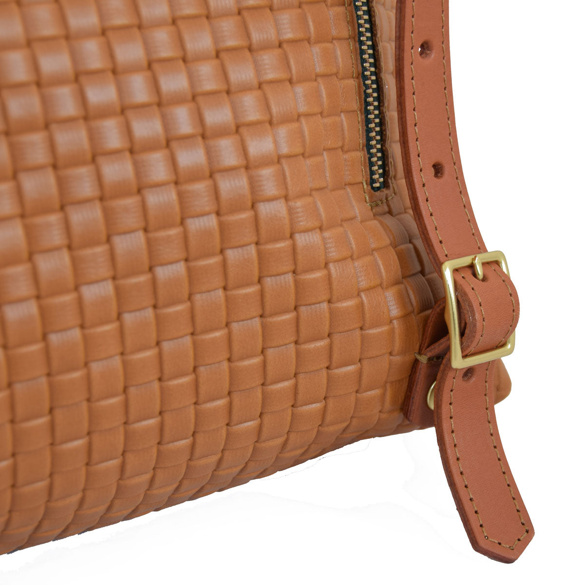FRANNY BACKPACK | TAN WEAVE/ MOSS ZIPPER - K.Slade
